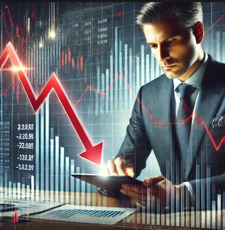 A stock market chart highlighting CEO stock sell-off trends and insider trading patterns.